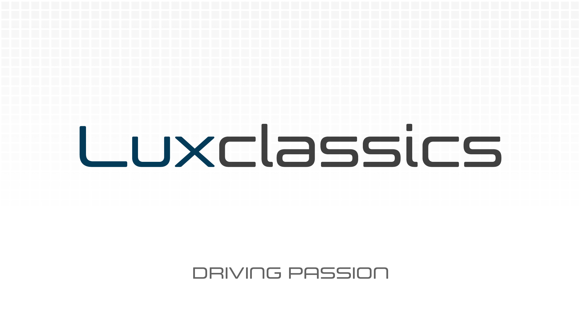 Brand identity website design for Lux Classics