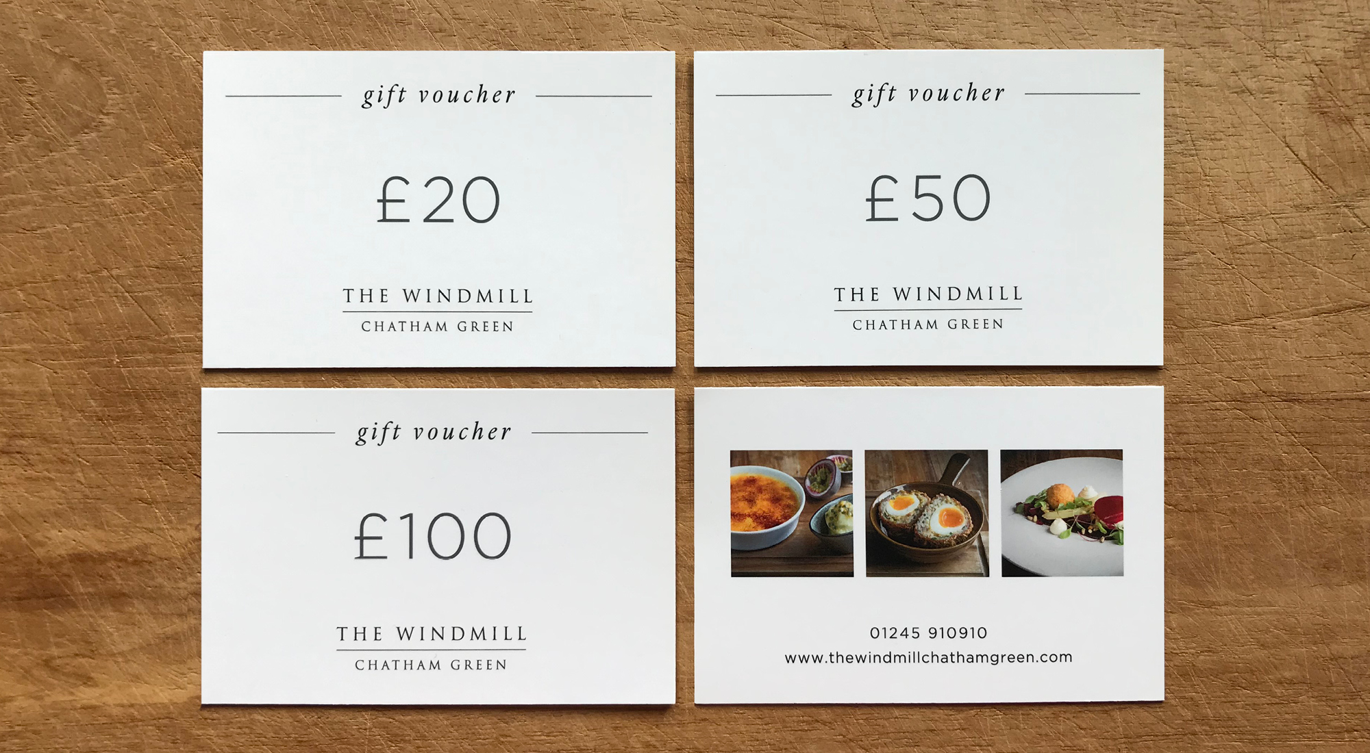 The Windmill Chatham Green Gift vouchers luxury fine dining Essex Pub