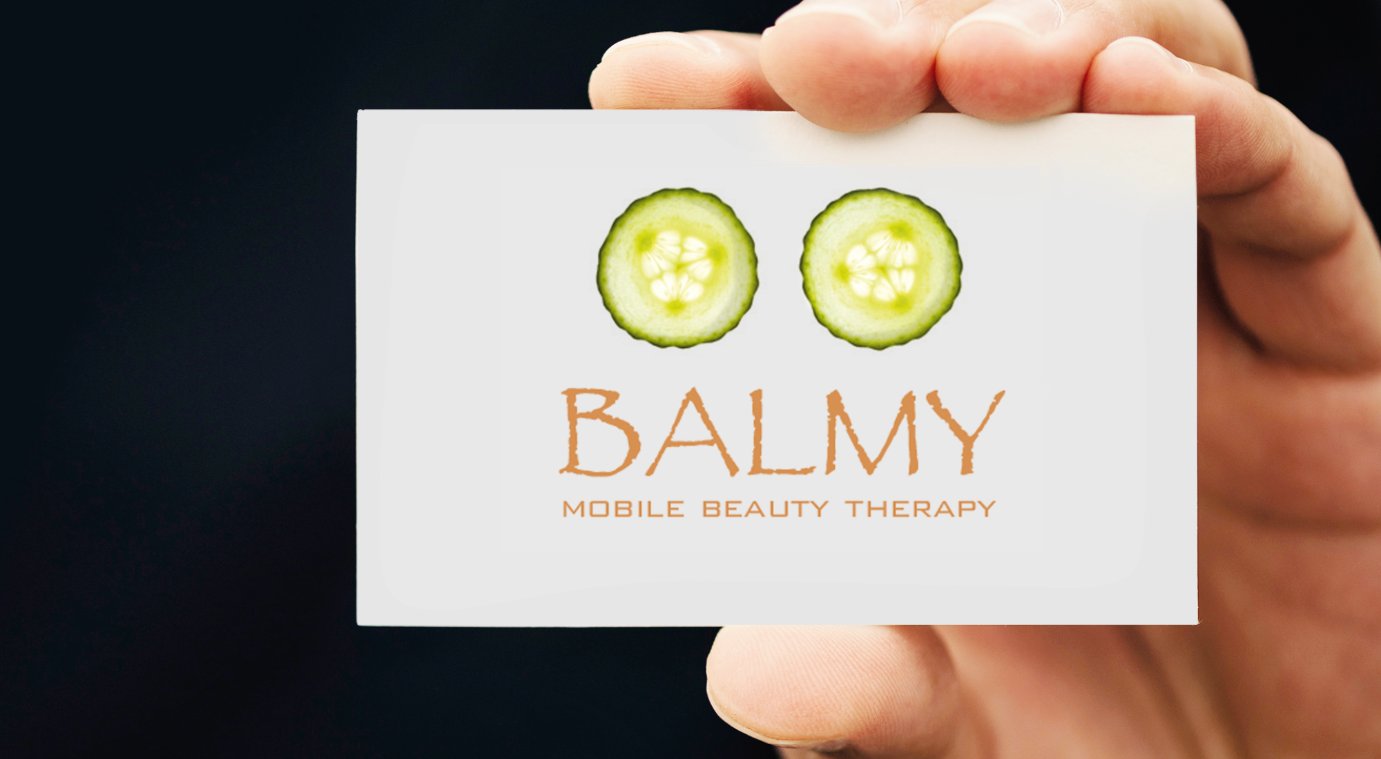 Balmy Mobile Beauty Therapy Business card Alison Leavers Bishops Stortford